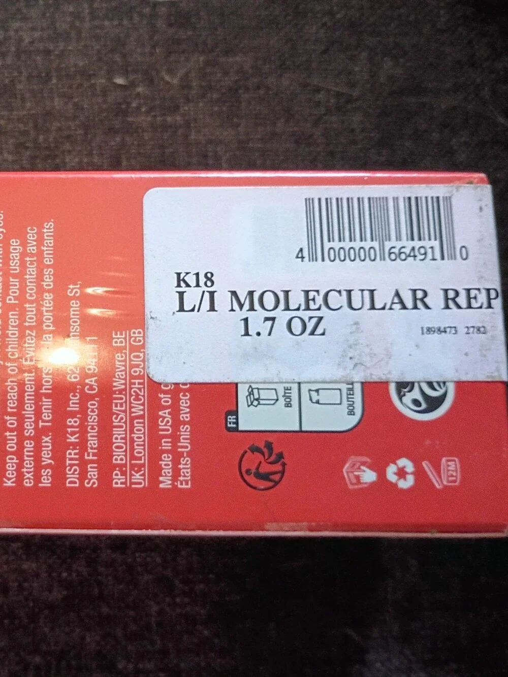 K18 Leave In Molecular Repair Hair Masks 50ml/1.7 Fl Oz. Each (LOT OF 2) NWT